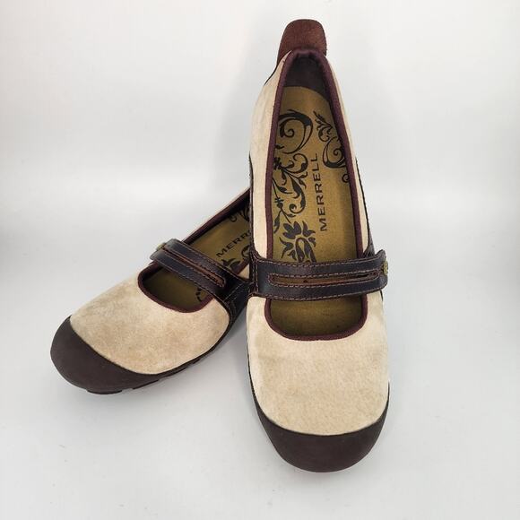 Merrell Plaza Bandeau Dark Taupe Suede Slip On Shoes Size 9.5 - Picture 1 of 8